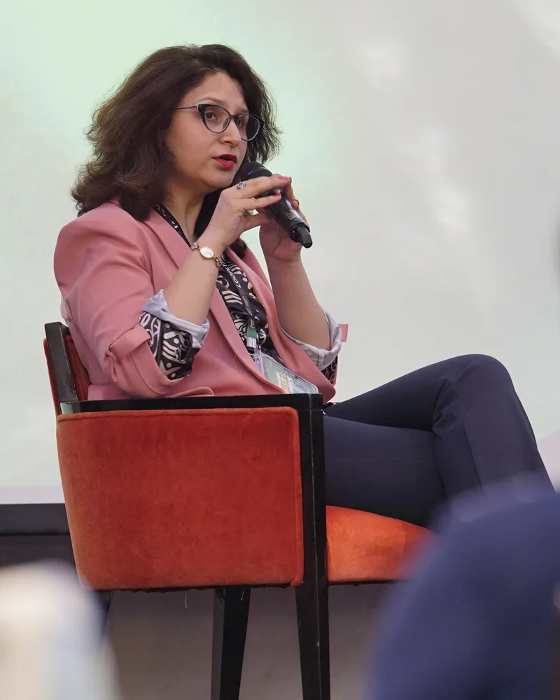 Anjali Dutta moderating a panel